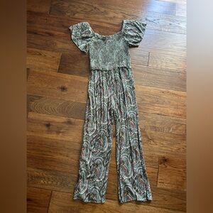Art Class Girls Jumpsuit - Paisley Pattern - Size L (10/12)